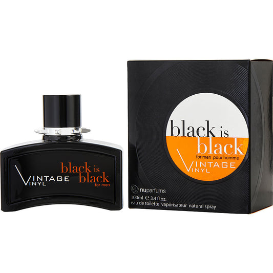 Black is Black Vintage Vinyl, Eau De Toilette Spray for Men