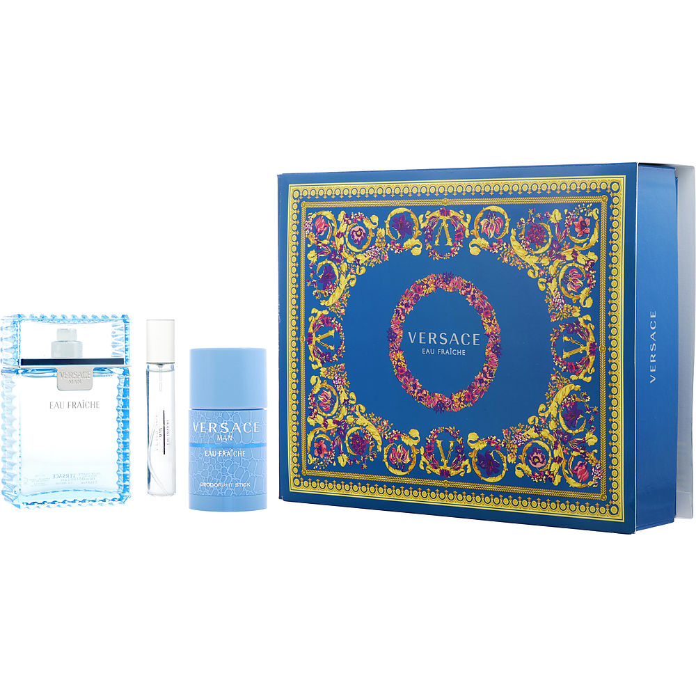 Versace Man Eau Fraiche, 3  Piece Gift Set for Men