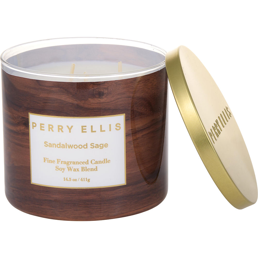 Perry Ellis 14.5 oz Soy Wax Blend 3 Wick Candle