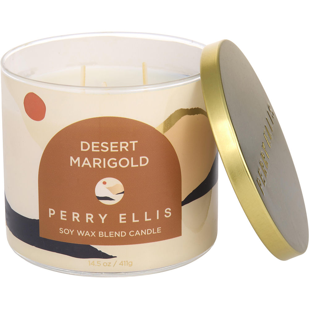 Perry Ellis 14.5 oz Soy Wax Blend 3 Wick Candle