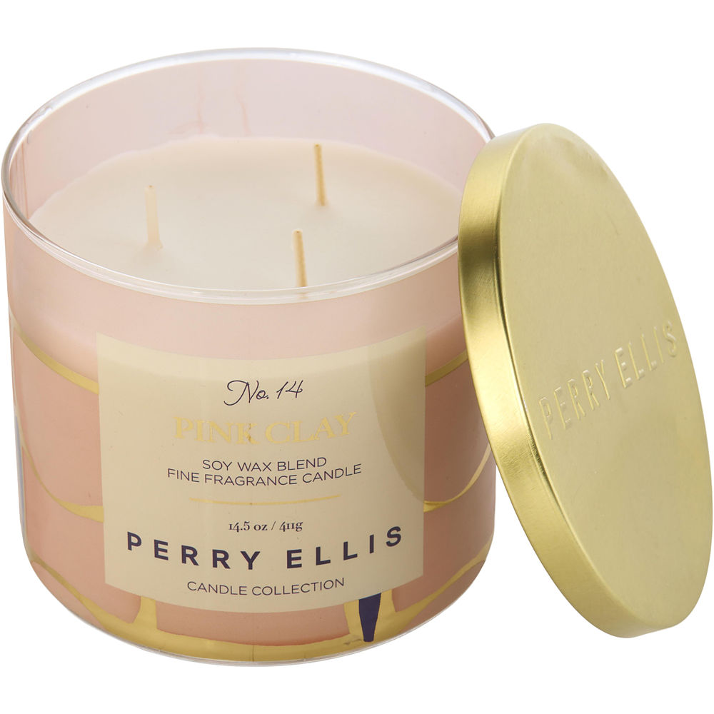 Perry Ellis 14.5 oz Soy Wax Blend 3 Wick Candle