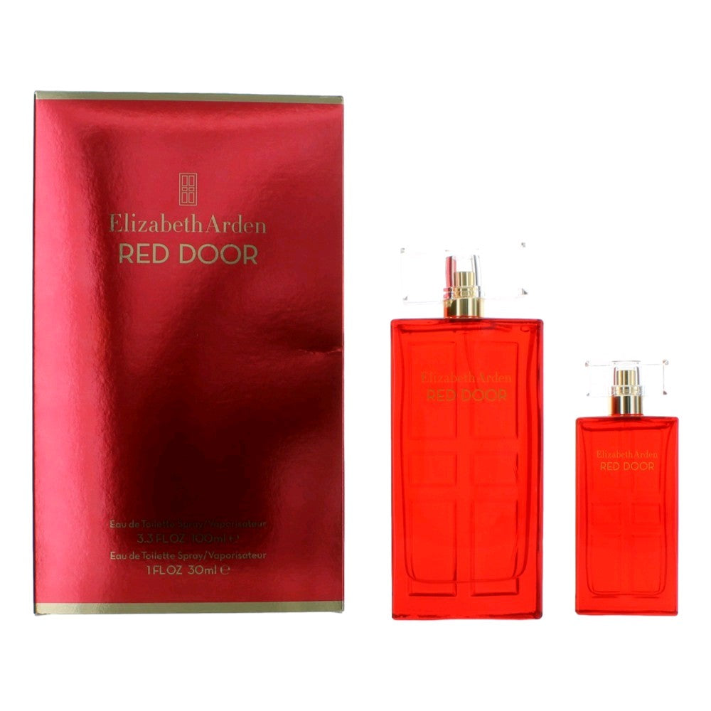 Red Door by Elizabeth Arden, 2 Piece Gift Set for Women with Travel Spray