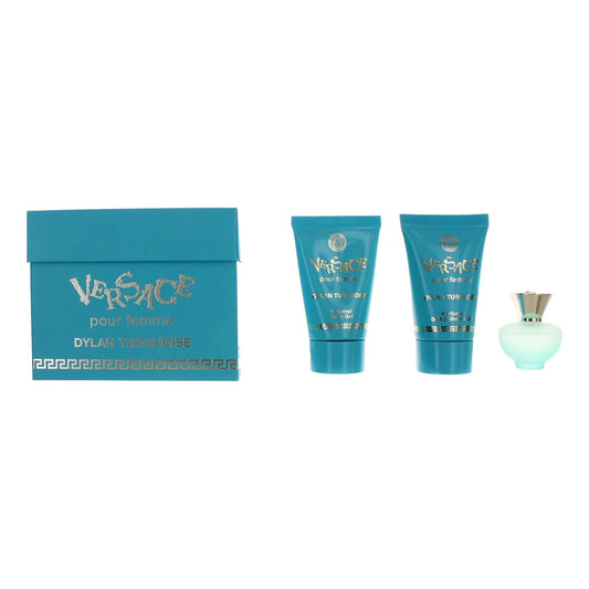 Versace Dylan Turquoise, 3 Piece Miniature Gift Set for Women