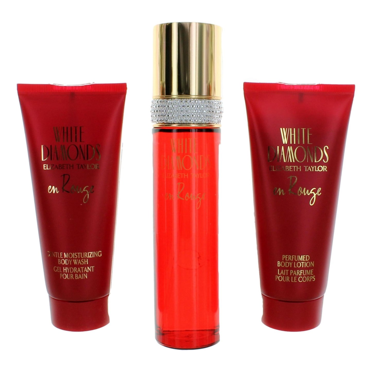 White Diamonds En Rouge, 3 Piece Gift Set for Women